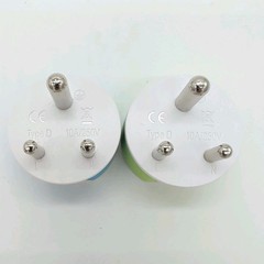 OREI India, Nepal, Maldives Power Plug Adapter w/ 2 US Inputs 2-Pack US-10 New
