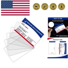 New Medicare Card Protector, 6 Pack Plastic Card Holder for Wallet Single 12 …