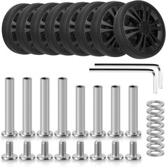 8 PCs 2.17in / 55mm Luggage Wheels Replacement, Smooth Swivel Caster Wheels, …