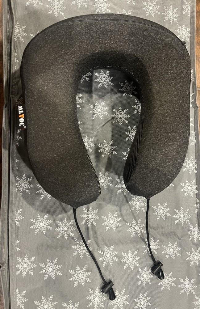 MLVOC Memory Foam Travel Neck Pillow – Grey