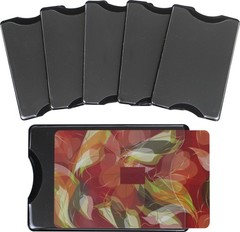 5 Transparent Plastic Credit Card Sleeve RFID Blocking Sleeves Clear Card Holder