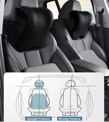 2 Pack Car Neck Pillow Support, Headrest for Driving with Adjustable Strap, Memo