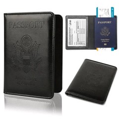 RFID Blocking Passport Holder Leather Travel Wallet Card Case Essentials Kit Pro