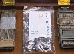 Briggs & Riley Luggage Compression Straps TSA Cable Lock Travel Accessory Set