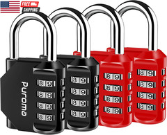 2 Pack Combination Lock 4 Digit Padlock for School Gym Locker, Sports Locker, Fe