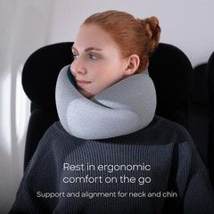 Ostrichpillow Go Neck Pillow, Travel Pillows for Airplanes, Premium Memory Foam