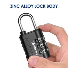 8 Pack Combination Lock, 3-Digit Waterproof Keyless Padlock, Zinc Alloy Outdoor