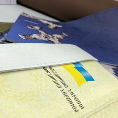 Ukranian Air Force Fighter Leather Passport Cover Beautiful Travel AirCraft Case