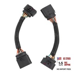 2Pcs Xenon Headlights Wiring Harness 14 Pins Connector Plug Adapter Compatible