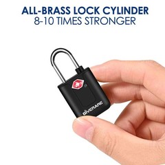 4 Pack TSA Approved Travel Luggage Locks with Keys, Keyed Suitcase Padlock, Z…