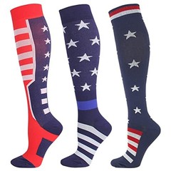 American Flag Compression Socks Patriotic Knee High Socks for 4th of July