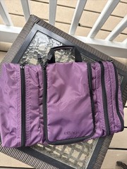 eBags Purple Travel Toiletry Bag Organizer Multi Pocket Hanging Cosmetic Case