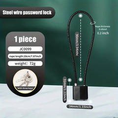 1pc Luggage Locks,3 Digit Combination Lock, Password Padlock For Travel Suitcase