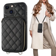 Bocasal Crossbody Wallet Case for iPhone 13, RFID Blocking PU Leather Zipper …
