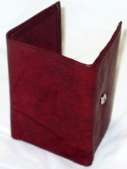 BURGUNDY GENUINE LEATHER Key Chain Holder Wallet USA Seller