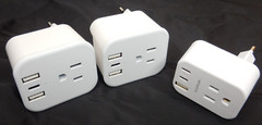 *READ* 3 Pack European Foldable International Power plug USB-C Type C/L 2in1