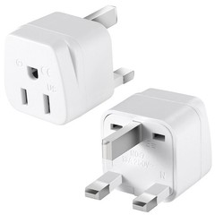 2 Pack US to UK Travel Plug Adapter, Type G, 3 Pin Grounded Wall Outlet Power…