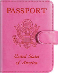 Passport Holder Cover Wallet RFID Blocking, Travel Essentials | Leather Card Cas