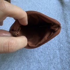 St Thomas Brown Cowhide Leather Travel Pouch Storage Organizer 2 Pocket Zip Side
