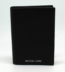 Michael Kors Pebbled Leather Passport Wallet in Black