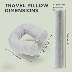 Bendable Travel Pillow – Memory Foam Neck Support, Chin, Lumbar and Leg