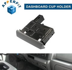 APPERFiT in Dash Cup Holder Replacement for 2005-2007 Ford F250 F350 Gray