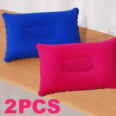 2pcs Inflatable Pillow Portable Ultralight Travel Hiking Air Sleeping Pillow