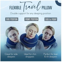 Ergonomic Double Support Neck Pillow for Travel – Large Size