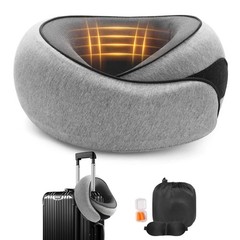 Almohada De Viaje Con Soporte De Espuma De Memoria Y Antifaz De Lujo Pro