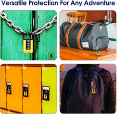 2 Pack TSA Approved Luggage Locks, Combination Travel Padlock, 3-Digit