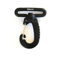 2pcs 38mm Plastic/Metal Swivel Snap Hook Clip Bag Belt Strap Cord Buckle Carry