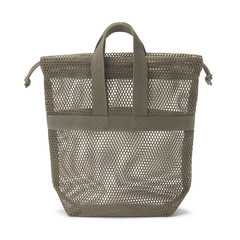 MUJI 3D Mesh Drawstring Bag with Handle Khaki Size S, Approx. 23 x 8 x 23 cm
