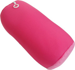 Microbead Bolster Tube Travel Pillow – Compact Neck Roll Pillow for Airplane, Ca