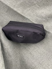 Tumi for Delta Black Zipper Closure Travel Storage Toiletry Bag Only H70