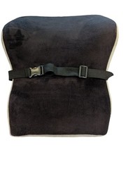 Samsonite Black & Gray Lumbar Support Pillow With Zipper Removeable Cover