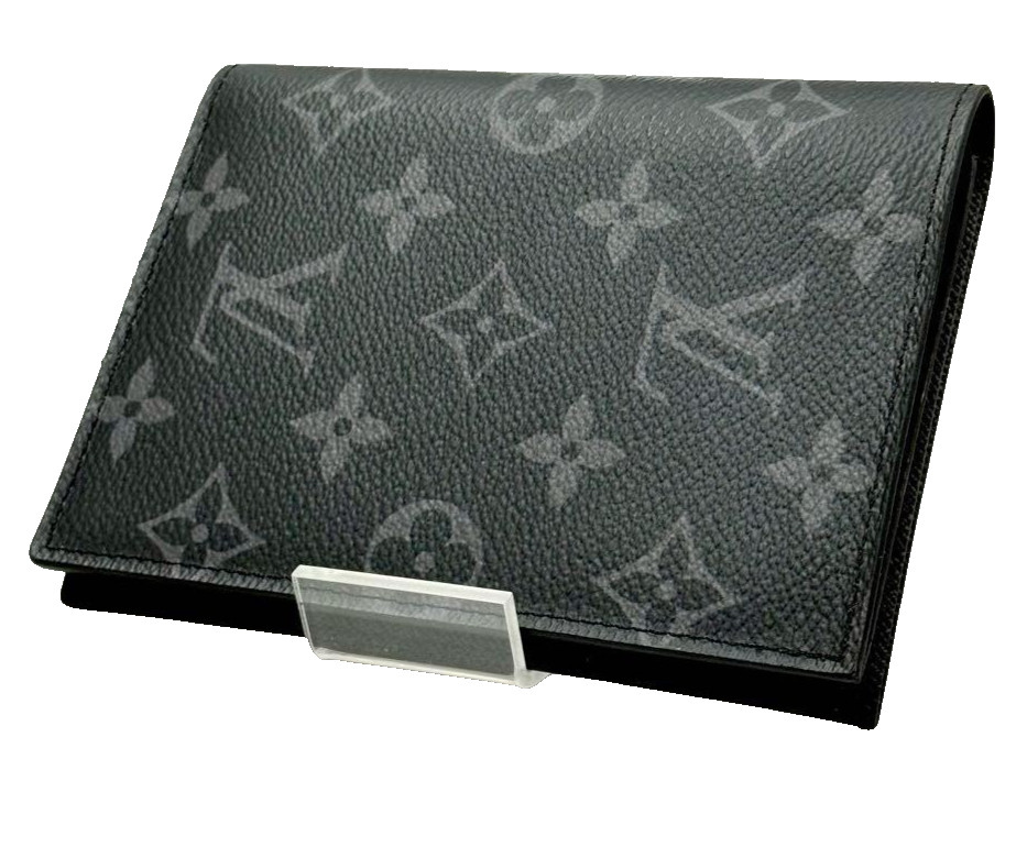 Louis Vuitton Monogram Eclipse Couverture Passeport NM Black Without Box