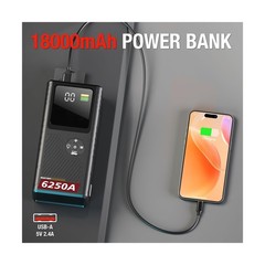 6250A Jump Starter with Air Compressor, Car Battery Jump Starter with Boost f…