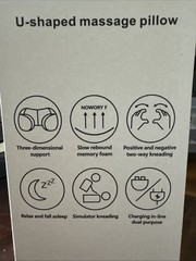 USB Massaging Neck Pillow Cordless & Rechargeable Vibration Modern Expressions