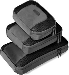 Travelon Packing Intelligence, New With Tags Set of 3 Packing Cubes Black