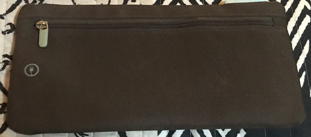 **# Belkin Dark Brown Synthetic Zipper Cord Keeper/Money Wallet Pouch