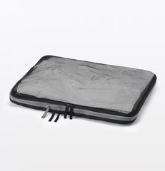 MUJI Compression Packing Cube L Black 35x47x10cm Travel Organizer Japan
