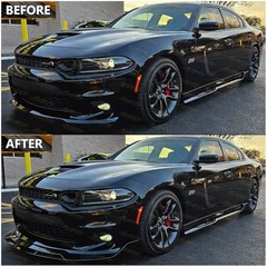 Front Bumper Lip Splitter for 2015-2024 Dodge Gloss Black Non-Widebody Models