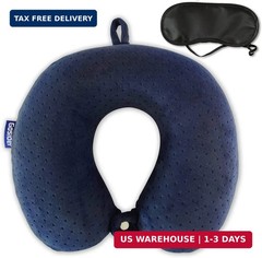 Memory Foam Travel Pillow, Comfortable Travel Neck Pillow U Shape, Support Neck