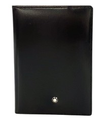 Montblanc Passport Case Meisterstech Leather Bi-fold Black Cover from Japan