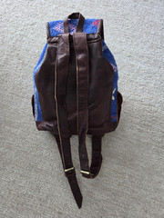 Handmade Moroccan Kilim Backpack – new- medium – blue
