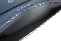 SMYTHSON Panama Marshall Travel Wallet Leather Passport Case Gray Used JAPAN