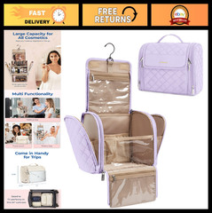 Large Capacity Travel Toiletry Bag with Hanging Hook, Water-Resistant Cosmetic O