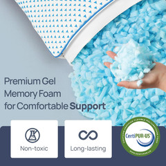 Small Cooling Memory Foam Pillow for Travel & Camping, Compressible Adjustable P