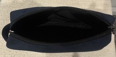 TUMI Travel Kit Medium Accessory Pouch Navy Blue with Black Trim