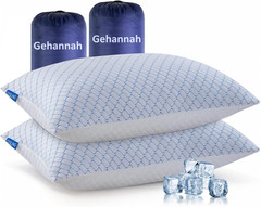 Travel Pillow Large 2 Pack Memory Foam Compressible for Camping Backpacking